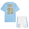 Original Trikotsatz Manchester City Champions of Europe Heimtrikot 2023-24 Für Kinder